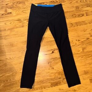 Lululemon black leggings with fold-over waistband